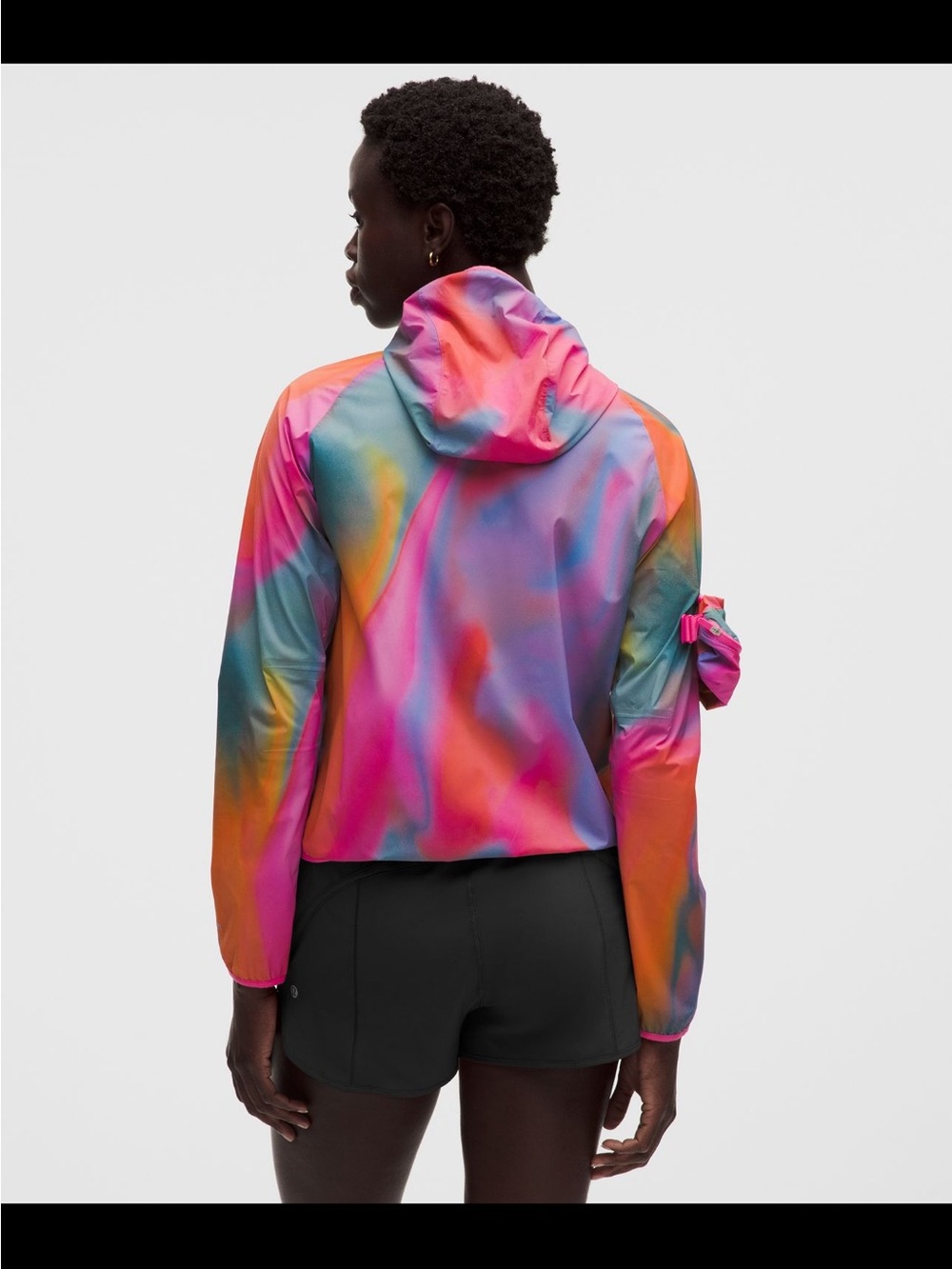 lululemon🍋Packable Trail Running Multicolor Hooded Jacket Size 12 NWT💖🧡💙 - Picture 3 of 16